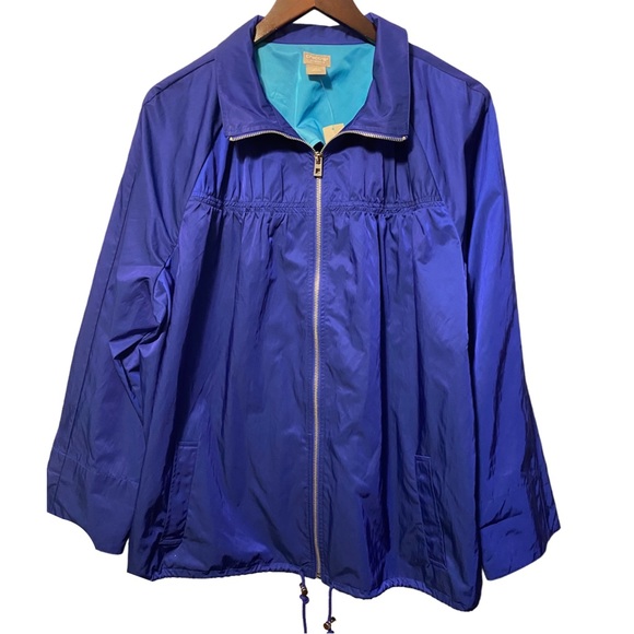 CHICO'S ZENERGY ☆ Colorblock Lightweight Jacket ☆ Blue Grotto ☆ Size XXL ☆ NWT - Picture 4 of 8